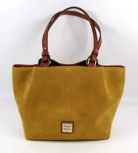 Dooney & Bourke Suede Small Flynn Mustard Yellow Color (27) - Picture 1 of 13