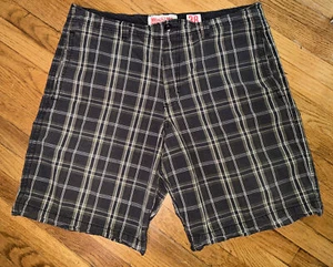 Mossimo Supply Co. ~size 38 Green plaid Chino shorts 40x 11 EUC Bin B1 - Picture 1 of 8