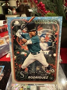 2024 Topps Holiday Julio Rodriguez #H153 Image Variation Top Hat SP Mariners - Picture 1 of 2