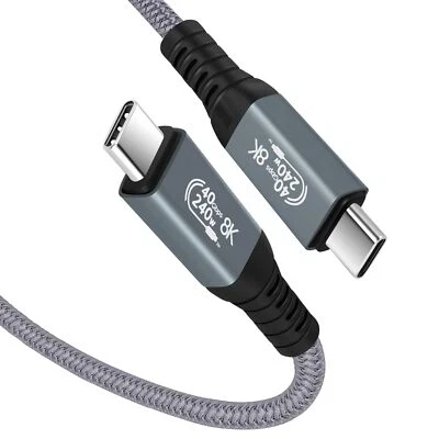 USB4 Cable Short Cable 1FT 40Gbps High Speed Data Transfer 8K@60Hz Display US... - Image 1 of 4