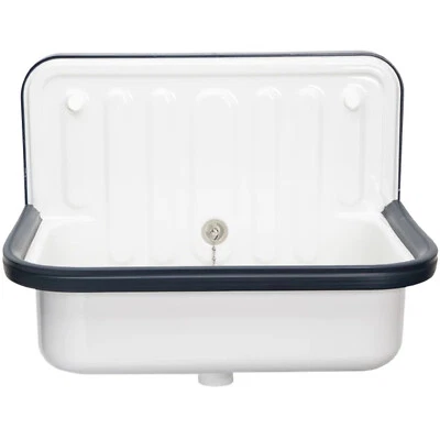 Pia de serviço pequena de parede AP ALAPE AG.STAHLFORM 510U, acabamento preto escuro - Imagem 1 de 4