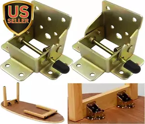 (2 Pieces) Folding Frame, Self-Locking Hinge, Folding Table Legs, Folding Workbe - Picture 1 of 10