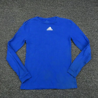 Camisa Adidas Feminina XS Extra Pequena Azul Manga Longa Respirável Corrida Feminina - Imagem 1 de 4