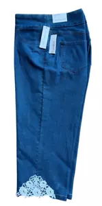 NWT Westbound Denim &  Lace SZ 12 Capris Pants Park Avenue Fit - Picture 1 of 3