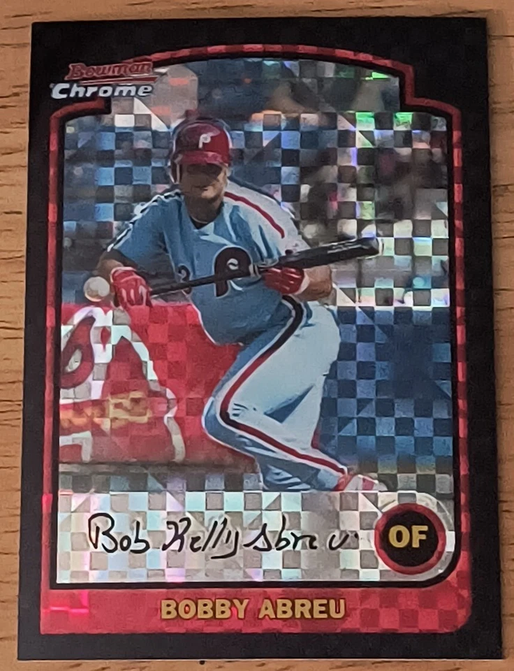 2003 Bowman Chrome XFractor Bobby Abreu Philadelphia Phillies  - Image 1 of 2