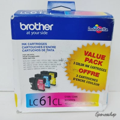 *Caja deformada 01/2026* Cartuchos de tinta Brother LC61CL 3PK C/M/Y Foto 1 de 4