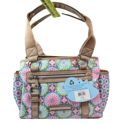 Cartera LILY BLOOM Landon Starburst Floral Tela Reciclada Nueva con Etiquetas 3 Compartimentos  Foto 1 de 4