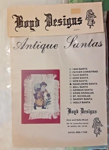 Boyd Designs Antiguo Papá Noel NAGELBERG SANTA Navidad Punto de Cruz Patrón (H) - Imagen 1 de 3