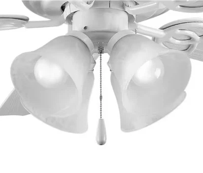 Progress Lighting Fan Light Kits Collection 4-Light White Ceiling Fan Light Kit - Image 1 of 4