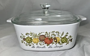 De colección Corning Ware Spice Of Life Le Persil La Sauge A-1 1/2-B con tapa - Imagen 1 de 10