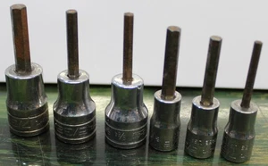 SNAP-ON Tools 3/8 & 1/4" Drive Hex Allen Socket Set 7/64 to 7/32 - Bild 1 von 5