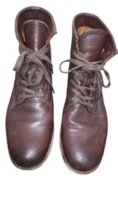 Frye Tyler Women's Brown Leather Lace-Up Ankler Boots Size 9B - Picture 1 of 8
