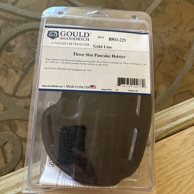 Funda para panqueques Gould & Goodrich B803-229 Gold Line tres ranuras (negra) derecha EE. UU. Foto 1 de 4