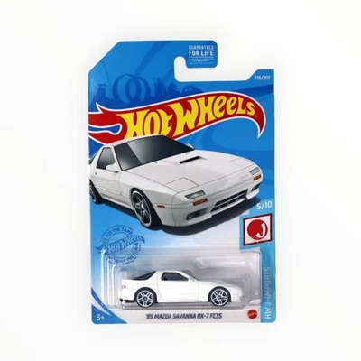 Hot Wheels '89 Mazda Savanna RX-7 FC3S 176/250 - White - 2021 Mainline A - Image 1 of 4