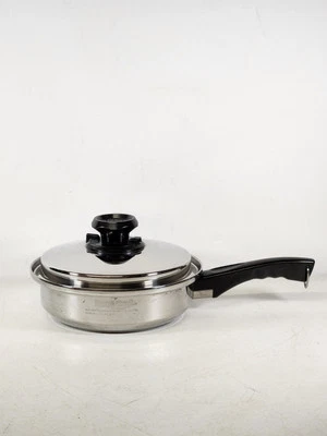 Lustre Craft многоядерный 5 слоев нержавеющая сталь 9 дюймов - 1,5 кварты Сковорода кастрюля с крышкой - Изображение 1 из 4