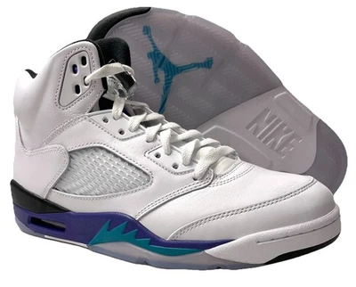 Air Jordan 5 Retro 2025 Uva HQ7978-100 Blanco (Hombre 9.5) Sin Caja Grado B Foto 1 de 4