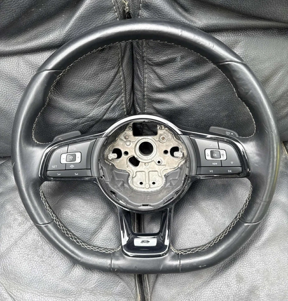 VW Golf MK7 MK7.5 Flat Bottom DSG Steering Wheel. GTD, GTI, R   - Image 1 of 1