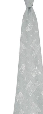 Aden & Anais Silky Soft Bamboo Woodsy Owl Gray Muslin Swaddle Baby Blanket 44" - Image 1 of 4