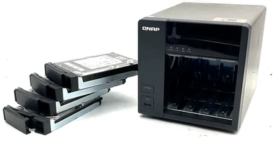 QNAP Network Attached Storage 4 Bay NAS 4 x 500GB Hard Drives - Image 1 of 4