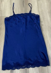 ERIKA TAYLOR INTIMATES Women's Sleepwear Satin Purple Mini Nightgown Sexy Medium - Picture 1 of 7