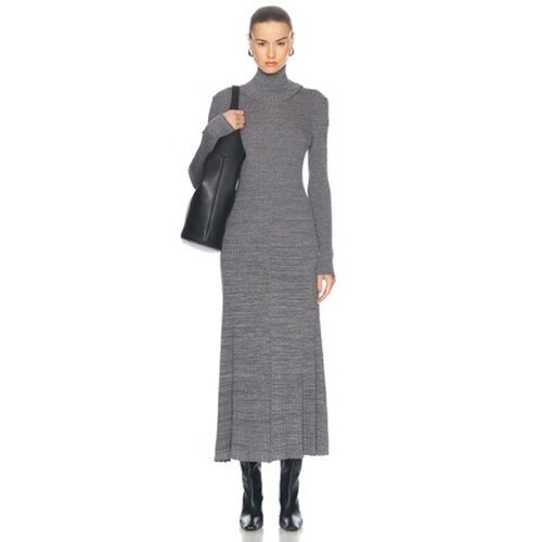 MONCLER Vestito Maglione Maglia Girocollo Lana M Grigio