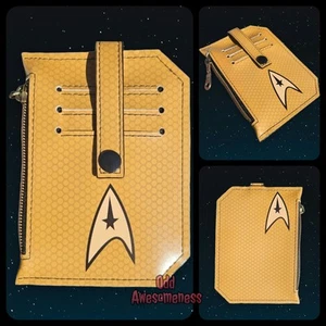 Star Trek Purse Pal Minimalist Wallet Vinyl Custom Faux Leather Handmade USA - Picture 1 of 4