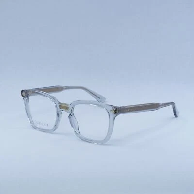 Óculos GUCCI GG0184O 005 cinza transparente 50mm novo autêntico - Imagem 1 de 4