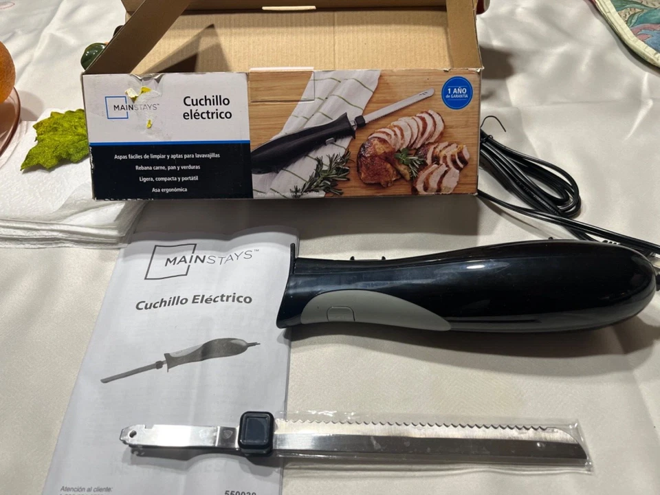 Cuchillo eléctrico Mainstays -Fácil limpieza - Cuchillas aptas para lavavajillas - Mango ergonómico Foto 1 de 4