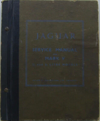 Jaguar Mark V 21/2 + 31/2 litros berlina y cupé original servicio (taller) manual Foto 1 de 2