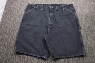 Pantalones Cortos Denim Wrangler De Colección Años 90 Carpintero Para Hombre 44x10 Grunge Sueltos Pierna Ancha Desteñidos Foto 1 de 4