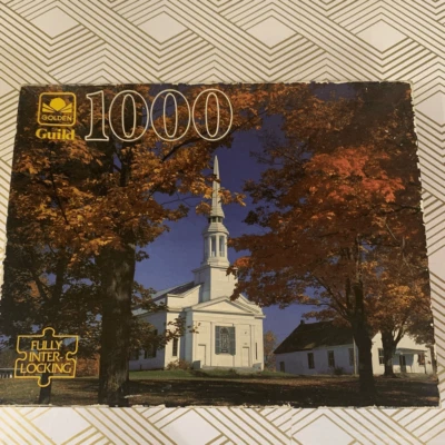 Golden Guild 1000 Piece Lunenberg VT Jigsaw Puzzle 1000 Pieces New Sealed - Image 1 of 3