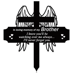 Memorial Stakes Grave Decorations for Cemetery Grave Plaque Stake Markers Mem... - Picture 1 of 6