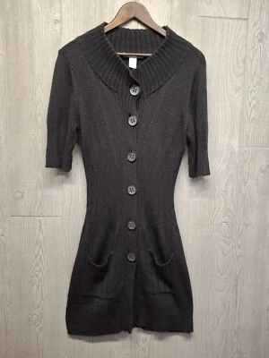 Vestido Suéter Casa Blanca Mercado Negro Mujer Pequeño Cárdigan Negro Metálico Foto 1 de 4