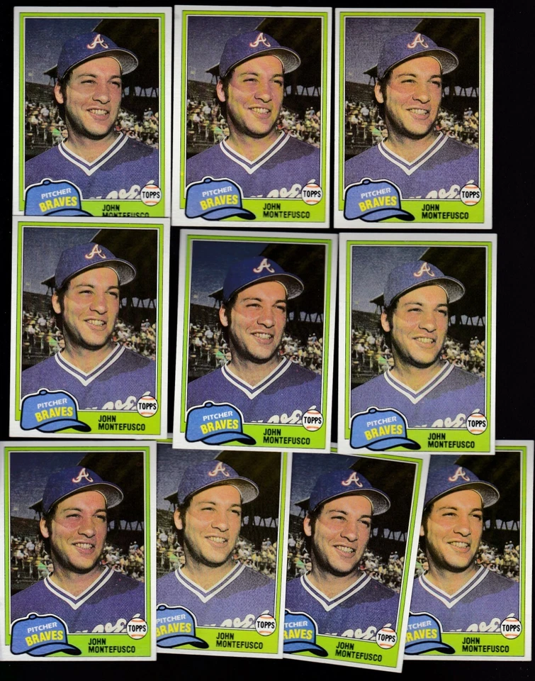 1981 Topps Traded #804 LOT of (10) JOHN MONTEFUSCO  NM/MT Atlanta BRAVES - Image 1 of 1