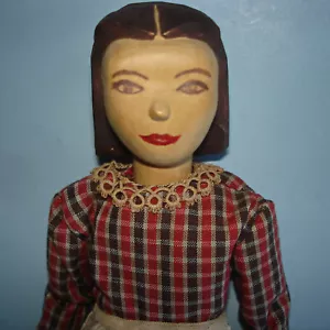 Artist Helen Bullard Miss Holly 10" Wooden Character Doll 1949-on Ozone Tenn. - Picture 1 of 17