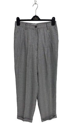 Pantalones de vestir vintage IZOD para mujer blanco y negro a cuadros pierna recta talla 12 Foto 1 de 4