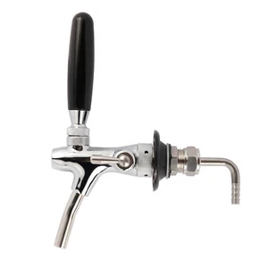 Grifo ajustable para cerveza de barril con controlador de flujo, vástago cromado grifo G5/8 - Imagen 1 de 9