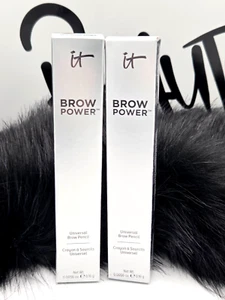 2x IT Cosmetics Brow Power Universal Taupe Eyebrow Pencil Full Size 0.0056oz NEW - Picture 1 of 21