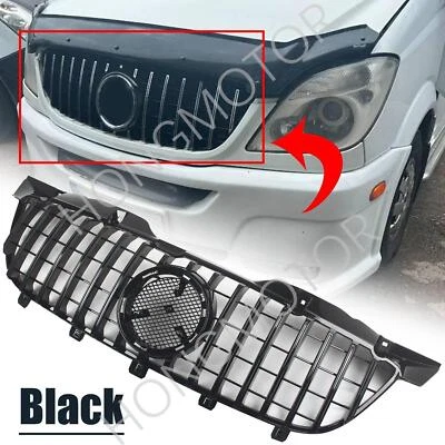 For Mercedes-Benz Sprinter W906 2009-2013 Front Bumper Grille Grill Black - Image 1 of 4