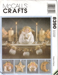 1996 McCall's Crafts Pattern #8390 Christmas Decorations Ornaments Angels Uncut - Picture 1 of 2