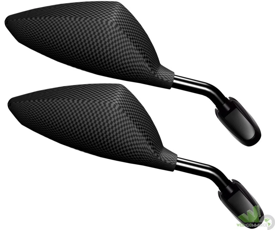 2 SPECCHIETTI PICCOLI YAMAHA YZF R6 1999 2000 2001 2002 CARENA CARBON OPACO - Immagine 1 di 1