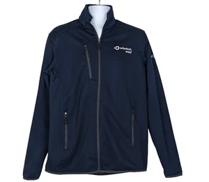 Giacca foderata in pile Eddie Bauer uomo taglia L softshell blu scuro full zip ORBOTECH - Foto 1 di 3