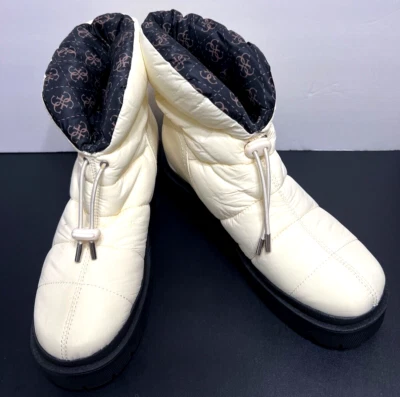 BOTAS ZAPATILLAS GUESS Mujer 9 M Marfil Cordón Aislado 2 en Tacón NUEVAS Foto 1 de 4