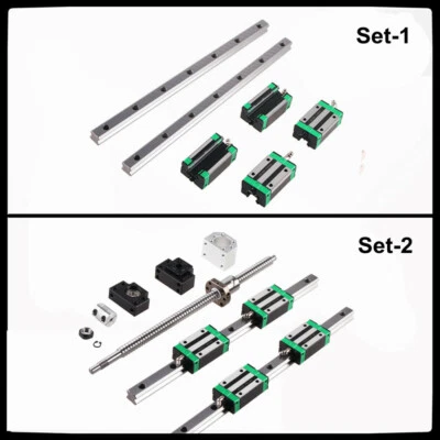 MARKENLOS HGR15 HGR20 HGR25 Linearführung + Linearwagen Block ＆ SFU1605 Kugelumlaufspindel