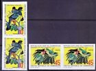 Cameroon 1972 Imperf Mnh 2V In Pair Great Blue Turac Lovebird Birds