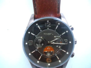 Fossil men's chronograph brown leather band Analog,quartz & dress watch.FS-4386. - Picture 1 of 12