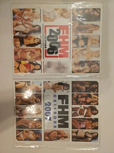 ⭐️ FHM Calendar Lot Of 2 - 2006 And 2007 - Supplement Hot Bodies Lingerie🔥 - Picture 1 of 5