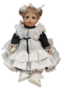Virginia Turner Vinyl Doll Blue Eyes Blond Hair Pony Tails - Picture 1 of 7