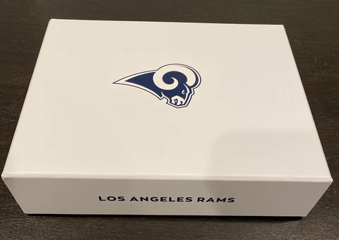 Los Angeles Rams 2019 Season Ticket Holder Gift Box w/Portable Speaker Pin Cover