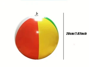3 Pack 8x10 Beach Balls - Rainbow Beach Ball Inflatable Pool Toys - Picture 1 of 3